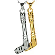 Silver Hockey Stick Keepsake Pendant Urn for Cremains